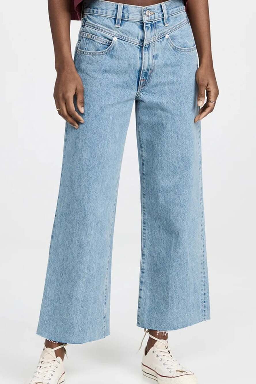 SLVRLAKE Grace Crop Double Yoke Jeans US S 27 Womens Blue Fool For Love $280